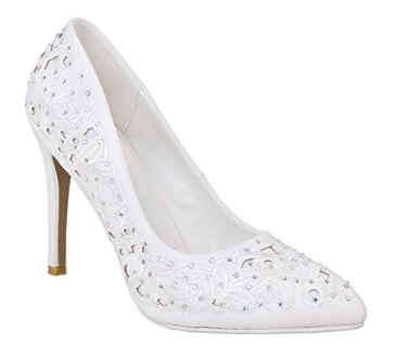 Scarpe Per Ballare Con Tacco Bianche E Argento