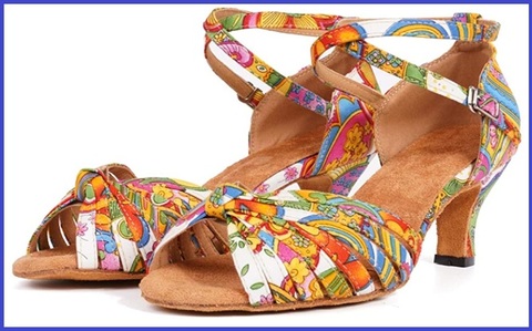 Scarpe da ballo multicolor da donna