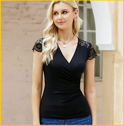Maglia Doppia In Pizzo Elegante