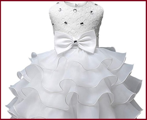 Abito pizzo bianco bambina