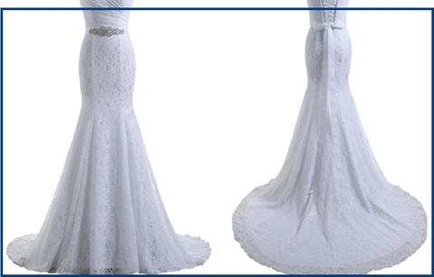 Abito da sposa sirenetta con merletti