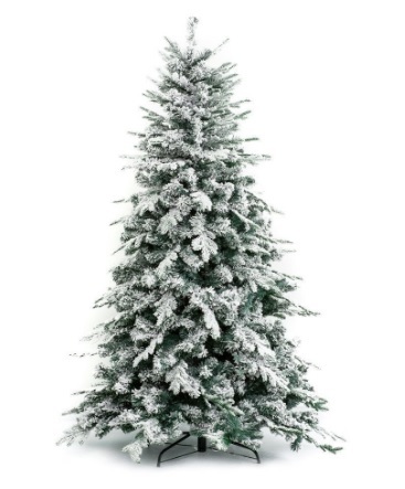 Albero di natale innevato e classico