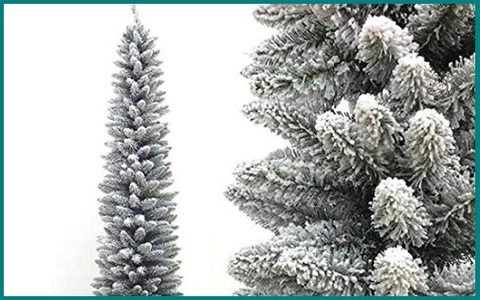 Albero Di Natale Innevato Slim 210.Alberi Di Natale Slim Innevato Grandi Sconti Alberi Natalizi