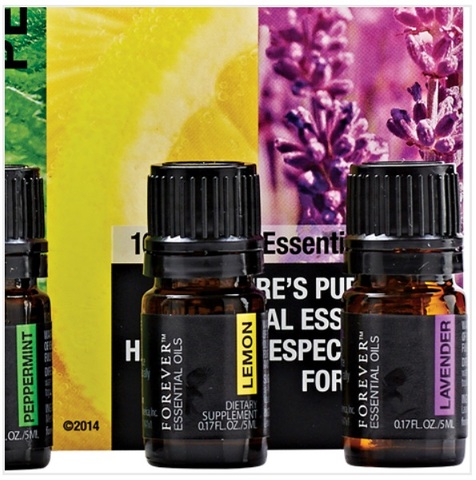 Forever essential oils tri-pak lavender, lemon, peppermint