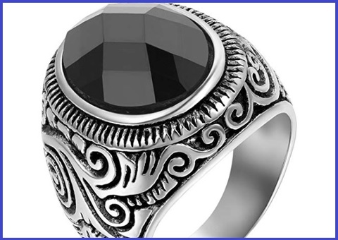 Anello dark inossidabile