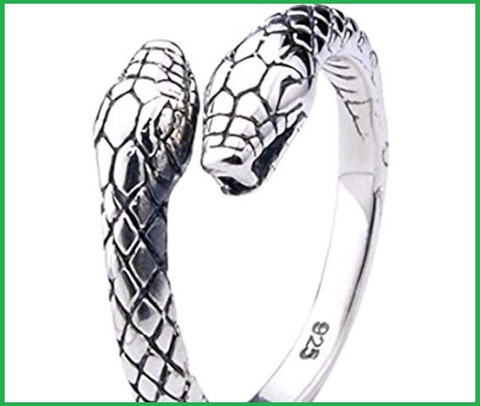 Anello serpente argento