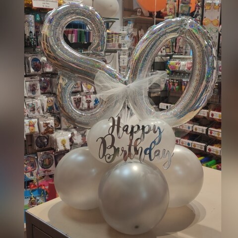 Centrotavola di palloncini 80 anni happy birthday | Grandi Sconti | Apollo -  Il tuo dream shop a Lugano