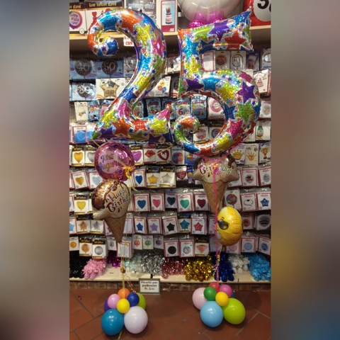 Allestimento di palloncini colorati per compleanno 25 anni | Grandi Sconti | Apollo -  Il tuo dream shop a Lugano