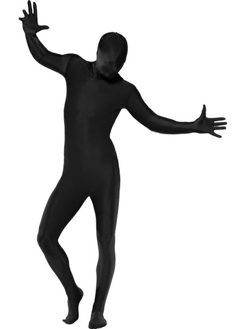 Costume di carnevale tuta second skin nero