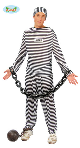 Costume di carnevale da carcerato