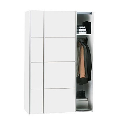 Armadio con ante scorrevoli in laminato bianco