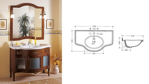 Arredo bagno in stile classico