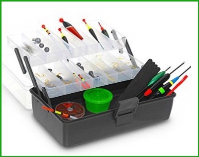 Scatola In Plastica Dura Con Accessori E Galleggianti Pesca