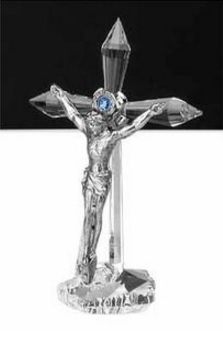 Oggetti sacri e religiosi croce in cristallo da appendere