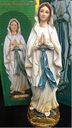 Statuetta Della Sacra Madonna Lourdes Articolo Regalo