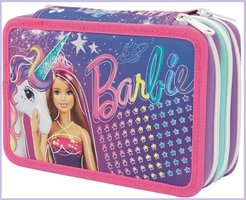 Astuccio rosa per ragazze barbie