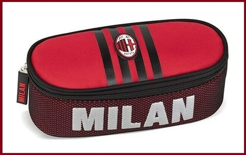 Astuccio squadra milan ovale | Grandi Sconti | Astucci e porta penne per la scuola