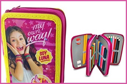 Astuccio soy luna 3 zip | Grandi Sconti | Astucci e porta penne per la scuola
