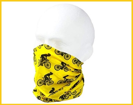 Bandana scaldacollo bici giallo e nero