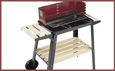 Barbecue Portatile A Legna Con Rotelle