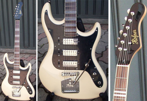 Chitarra elettrica hofner galaxie white