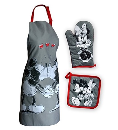 Grembiule Minnie E Topolino E Guanti Per Cucina