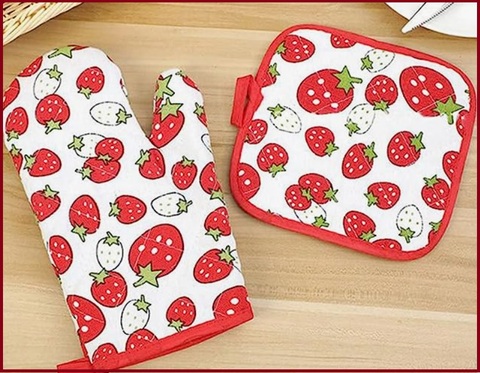 Grembiule Per La Cucina Guanti E Presina Colorati