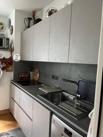 Cucina lineare con dekton