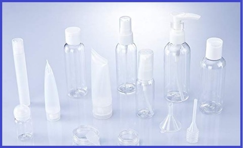 6 Pezzi 80 ml Bottiglie da Viaggio Trasparenti Bottiglia della Pompa Set di Bottiglie di Erogatore di Lozione con Piccolo Imbuto per Volo Bianco Vacanze Aeroporto Campeggio 