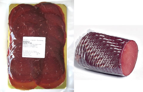 Bresaola della valtellina affettato