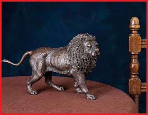 Scultura in bronzo leone