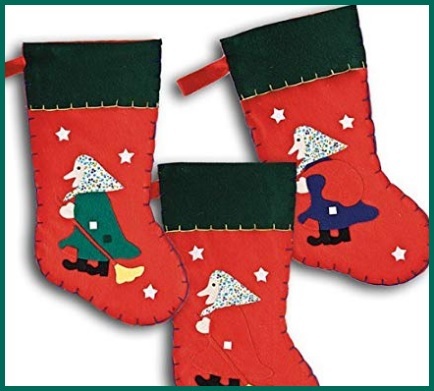 Calza di Natale,Calze da Appendere Calza natalizia in feltro da 45 cm Perfetto per accessori da casa regali camino 