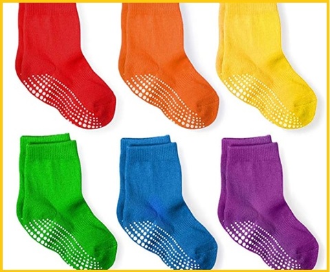 2 paia di calzini ABS antiscivolo in spugna per bambini e bambine vari colori Piarini 