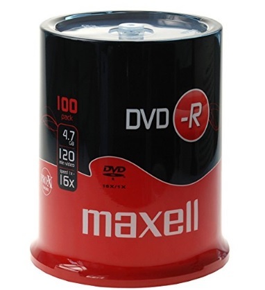 Dvd-r vergini in campana maxell