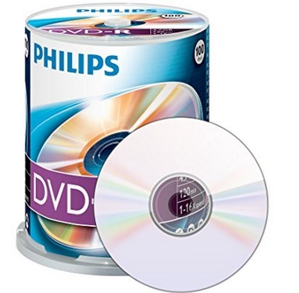 Dvd vergini philips campana da 100 pezzi