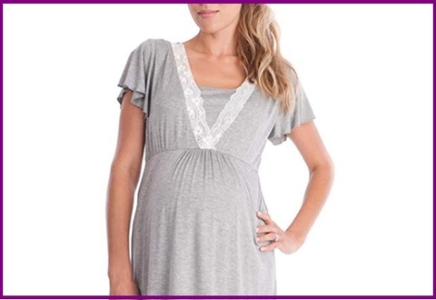 Camicia da notte premaman allattamento donna