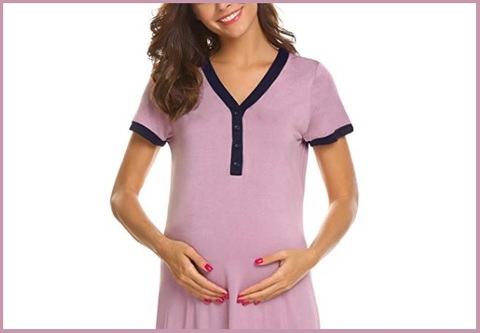 Camicia da notte premaman rosa intima