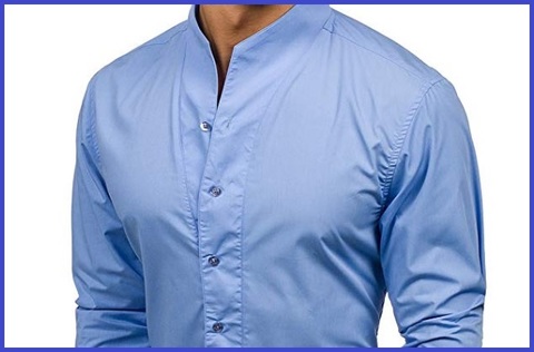 Camicia Slim Fit Uomo Coreana Maniche Lunghe