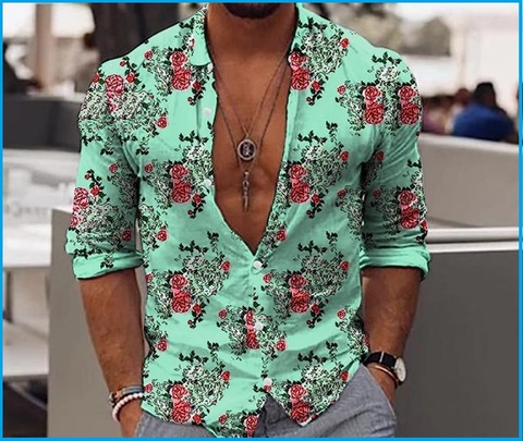 Camicia coreana fantasia uomo | Grandi Sconti | Camicie coreana