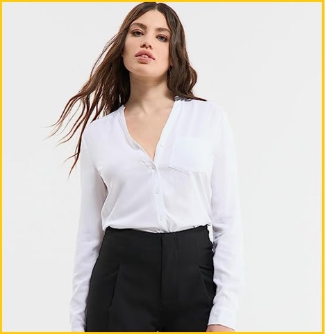 Camicia bianca coreana donna | Grandi Sconti | Camicie coreana