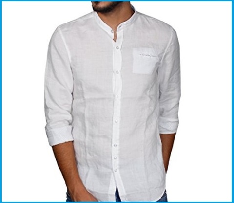 Camicia alla coreana in lino