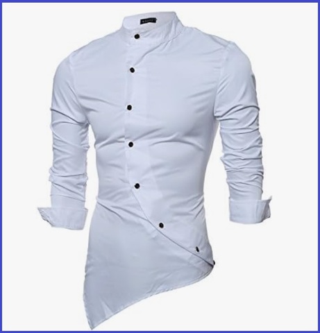 Colletto coreana camicia asimmetrica | Grandi Sconti | Camicie coreana