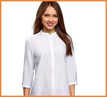 Camicia coreana bianca donna