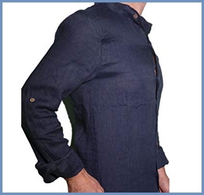 Camicia coreana blu ragazzo