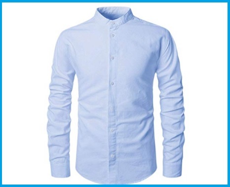 Camicia coreana slim fit uomo