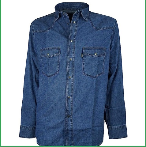 Camicia jeans uomo taglie forti