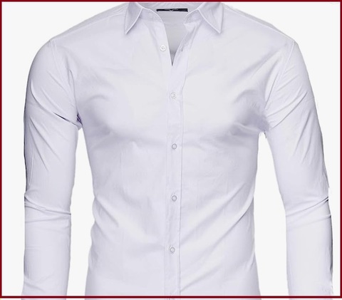 Camicia uomo slim fit bianca elegante e sportiva