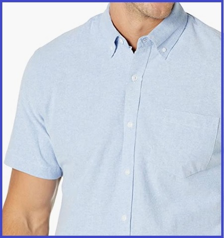 Camicia classica uomo manica corta cotone leggero