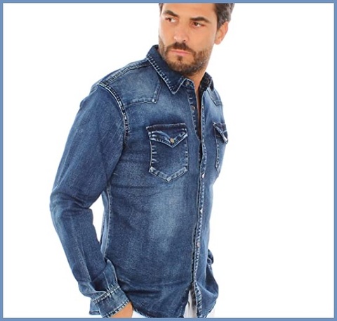 Camicia in jeans manica lunga slim fit