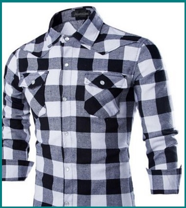 Camicia uomo particolare fit a scacchi | Grandi Sconti | Camicie su misura